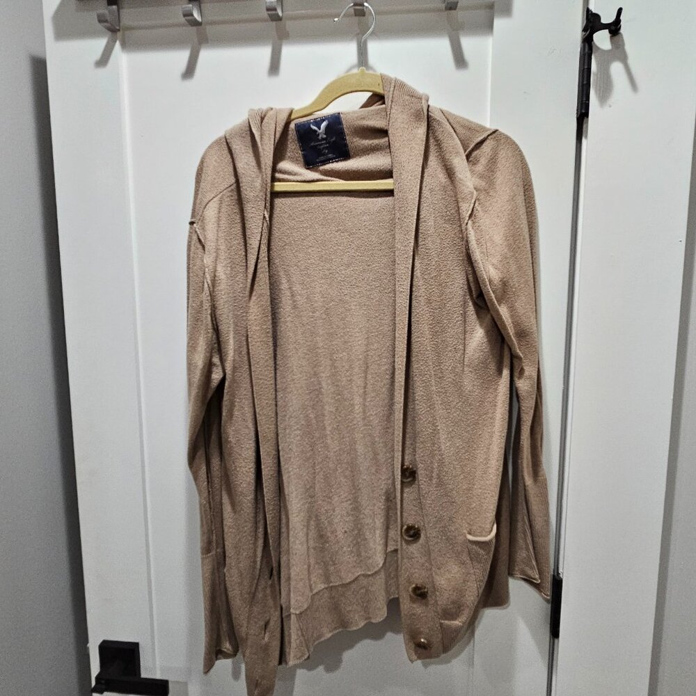Tan American Eagle Cardigan